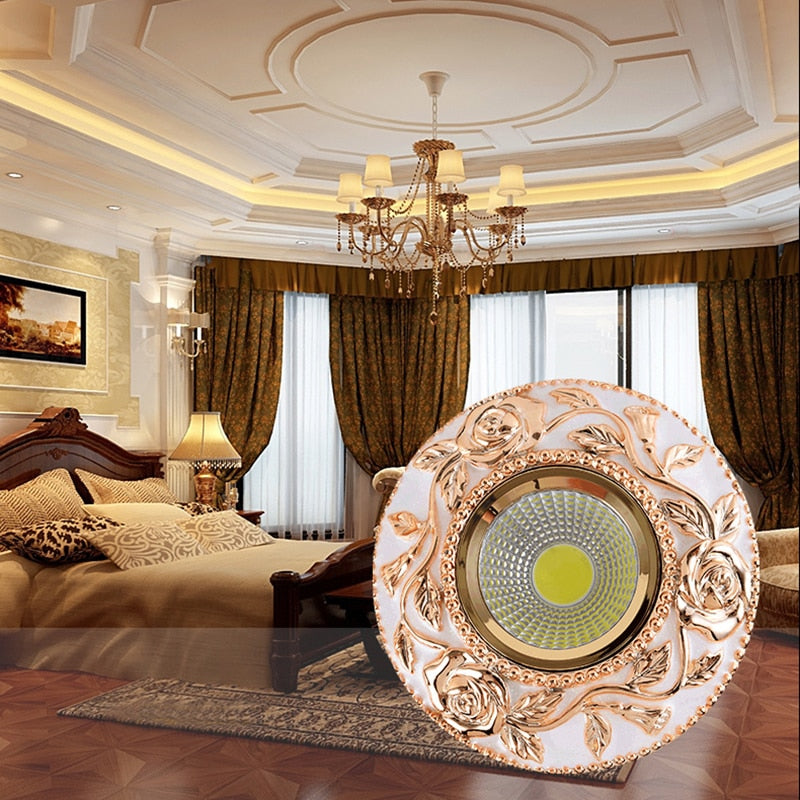 LED 4pcs/lot 5W Downlights Recessed Ceiling Spot Lamps COB Dimmable Down Lights 110V 220V Driver Included replacement for halogen