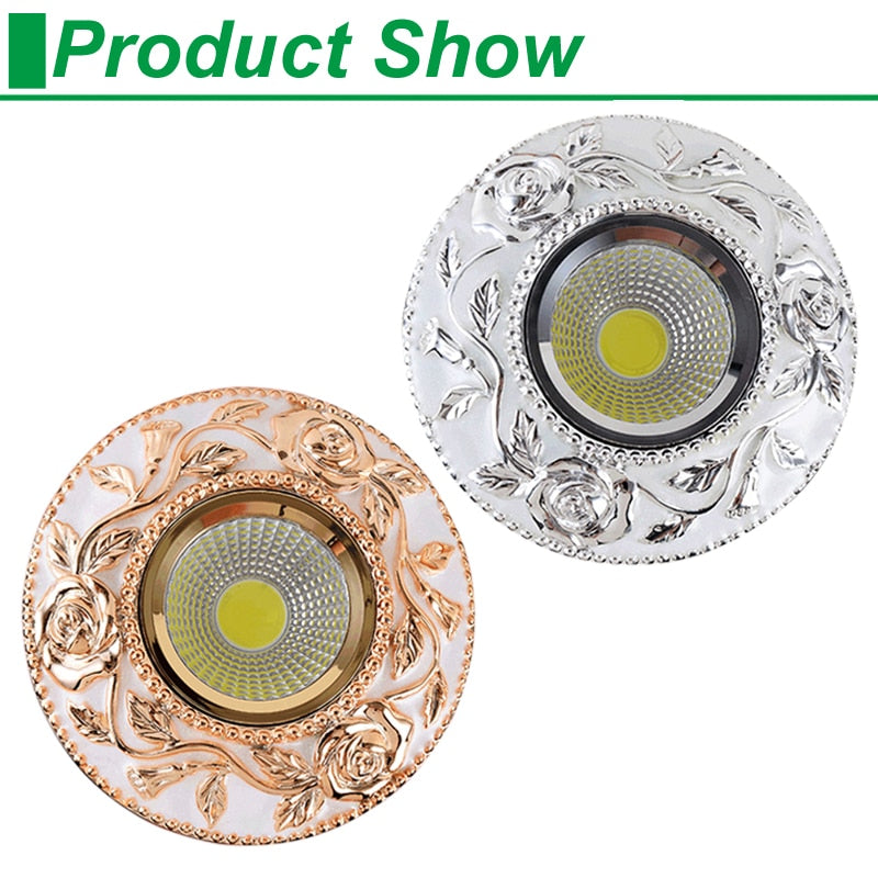 LED 4pcs/lot 5W Downlights Recessed Ceiling Spot Lamps COB Dimmable Down Lights 110V 220V Driver Included replacement for halogen