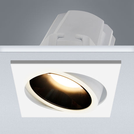 New Anti-glare LED Recessed Downlight Dimmable 7W 12W Ceiling Spot Light AC 110V/220V Angle Adjust Square Spot Lights
