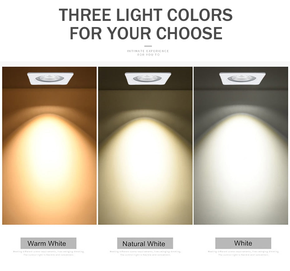 Recessed Led Downlight IP65 Ceiling Lamp Spot Led Waterproof Bathroom Lighting Fixtures Indoor Living Room Bedroom Kitchen Store