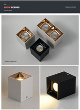 Square LED Spotlight Corridor / Cloakroom for Living room, Kitchen, Bedroom Ceiling lights 10W 20W Downligh  AC100-240V