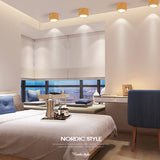 DBF High Bright Ceiling Spot Lights 5W 12W Nordic Wood Surface Mounted Ceiling Spot Light for Ailse Bar Kitchen Indoor Lighting