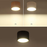 DBF High Bright Ceiling Spot Lights 5W 12W Nordic Wood Surface Mounted Ceiling Spot Light for Ailse Bar Kitchen Indoor Lighting