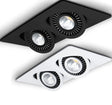 360 Angle Rotatable LED COB Recessed Downlight Square 10W 14W 20W 24W Ceiling Spot Light for Picture TV Background AC 220V