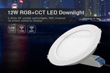 Mi.Light 4x 12W RGB + CCT Downlight with Driver AC85-260V FUT066 +1x WiFi iBox1 Lamp +1x 2.4G Wireless RF 4-Zone Touch Remote