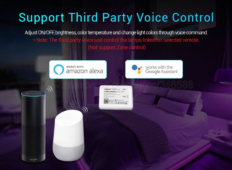 Mi.Light 4x 12W RGB + CCT Downlight with Driver AC85-260V FUT066 +1x WiFi iBox1 Lamp +1x 2.4G Wireless RF 4-Zone Touch Remote