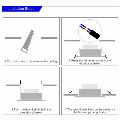 Led Downlights 220v Led Ceiling Light 5W 9W 12W Recessed Down light Round Led Panel Light 15W 18W LED Spot light Indoor Lighting