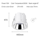 10W IP44 Waterproof LED Downlights 220V to 240V Recessed COB Ceiling Spots led Lamps For Bathroom Kitchen Indoor Lighting