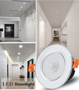 LED Downlight PIR Motion Sensor Ceiling Lamps 7W 9W 12W Smart Home Step Light Wall Corridor Lamp Hallway Stairs Depot Lighting
