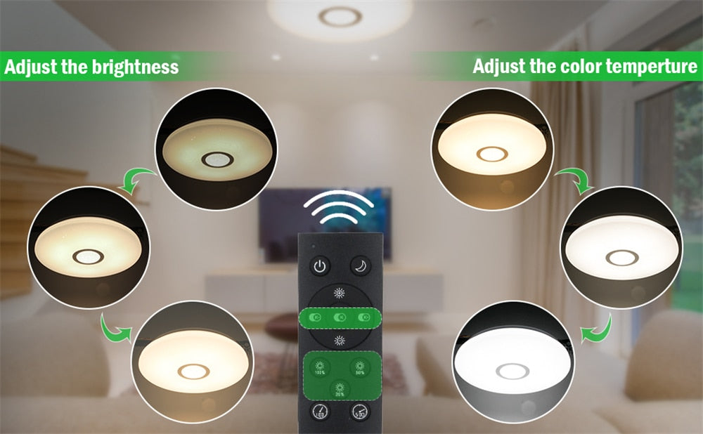 LED Ceiling Light 18W Dimmable Modern Surface Mounted Led Panel Ceiling Lamp for Living Room Bedroom Kitchen Lighting Fixture