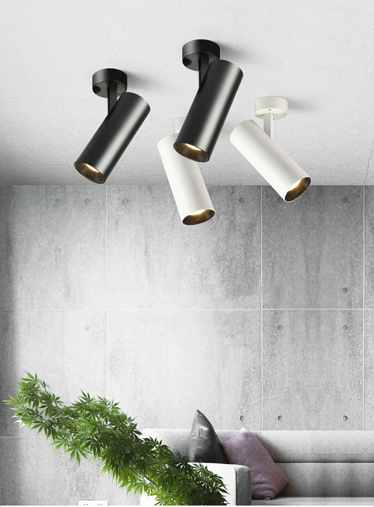 Surface Mounted LED Downlights Foldable 360° Rotatable COB LED Ceiling Spot lights 12W15W20W LED Lamps Background Wall Lighting