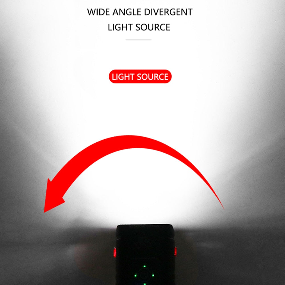 LED Bicycle Light 10W 800LM USB Rechargeable Power Display Mountain Road Bike Front Lamp Flashlight Cycling Equipment