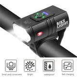 LED Bicycle Light 10W 800LM USB Rechargeable Power Display Mountain Road Bike Front Lamp Flashlight Cycling Equipment