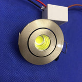 LED Downlights 10pcs/lot Small Recessed Downlights 52mm LED Light Fixtures Round Black COB 3W + Driver 3000k-6000K White