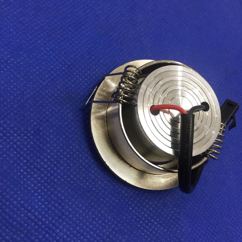 LED Downlights 10pcs/lot Small Recessed Downlights 52mm LED Light Fixtures Round Black COB 3W + Driver 3000k-6000K White