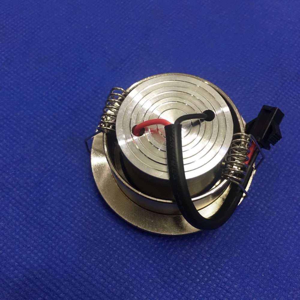 LED Downlights 10pcs/lot Small Recessed Downlights 52mm LED Light Fixtures Round Black COB 3W + Driver 3000k-6000K White