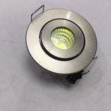 LED Downlights 10pcs/lot Small Recessed Downlights 52mm LED Light Fixtures Round Black COB 3W + Driver 3000k-6000K White