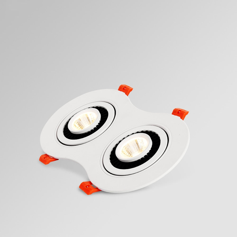 DBF 360 Degree Rotatable LED Ceiling Spot Light Embedded Angle Adjustable Downlight 20W 24W Number 8 Design Downlight AC85-265V