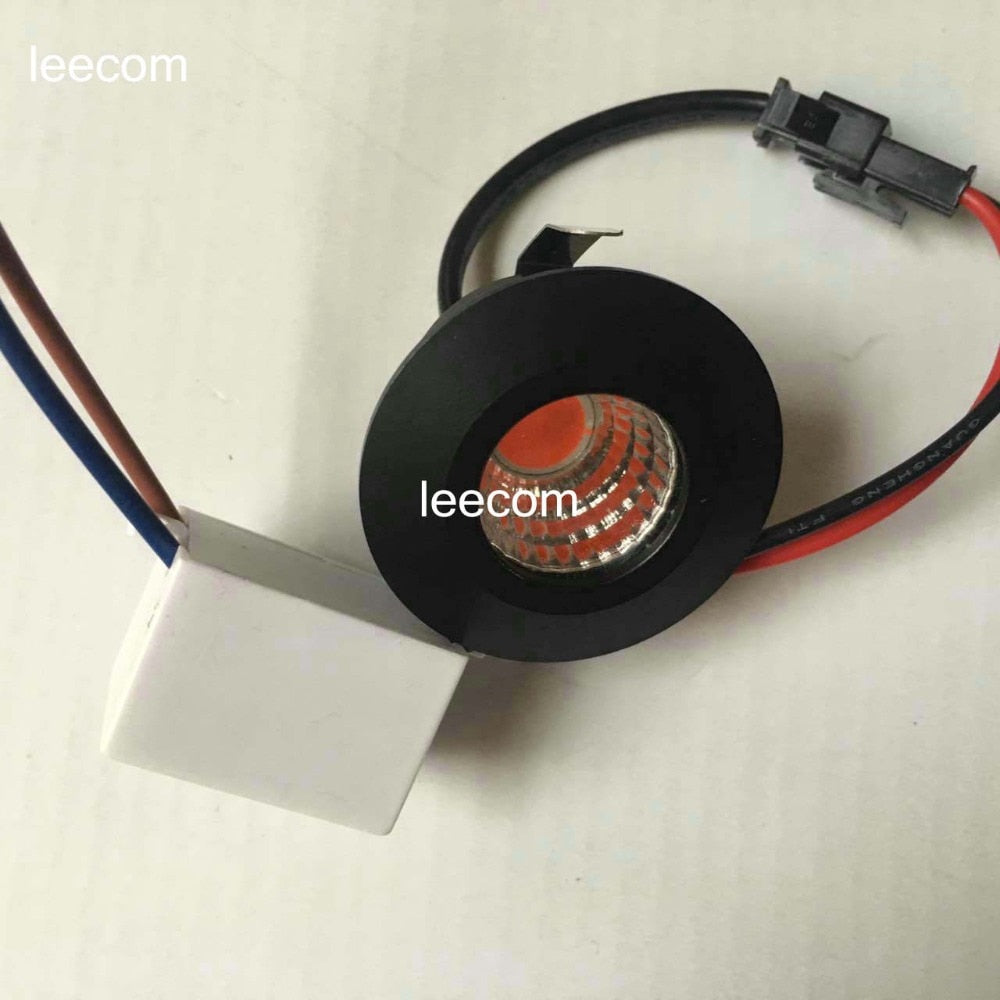 LED Downlight 20pcs/lot diameter 40mm cob red Led Cabinet white mini Spot light 3W Include Led Driver AC85-265V 30mm*30mm Mini downlight