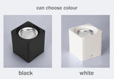 DBF Square White/Black No-Cut Surface Mounted Downlight High Power 10W 20W 30W Ceiling Spot Light 3000K/4000K/6000K AC110V 220V