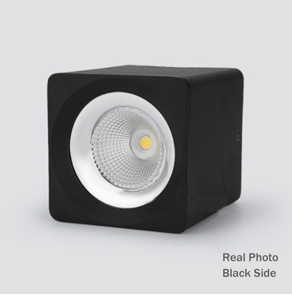 DBF Square White/Black No-Cut Surface Mounted Downlight High Power 10W 20W 30W Ceiling Spot Light 3000K/4000K/6000K AC110V 220V