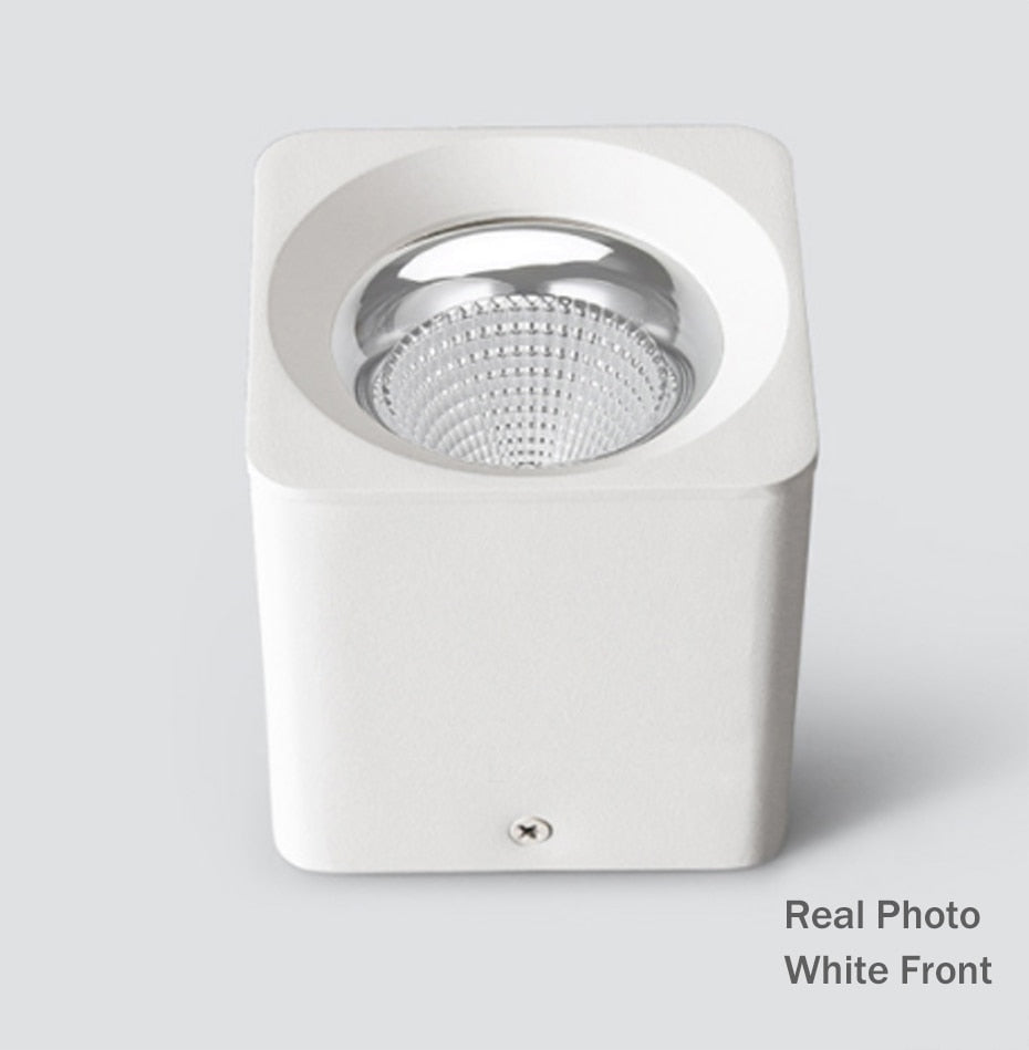 DBF Square White/Black No-Cut Surface Mounted Downlight High Power 10W 20W 30W Ceiling Spot Light 3000K/4000K/6000K AC110V 220V