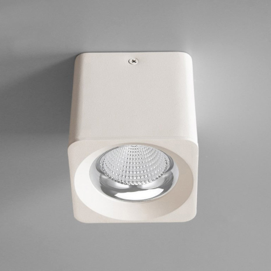 DBF Square White/Black No-Cut Surface Mounted Downlight High Power 10W 20W 30W Ceiling Spot Light 3000K/4000K/6000K AC110V 220V