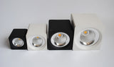 DBF Square White/Black No-Cut Surface Mounted Downlight High Power 10W 20W 30W Ceiling Spot Light 3000K/4000K/6000K AC110V 220V