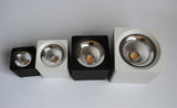 DBF Square White/Black No-Cut Surface Mounted Downlight High Power 10W 20W 30W Ceiling Spot Light 3000K/4000K/6000K AC110V 220V