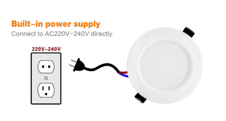 Dimmable Waterproof LED Recessed Downlight 5W 7W 9W 12W 15W LED Spot Light Ceiling Lamp Home Lighting AC 220V For Bathroom lamp