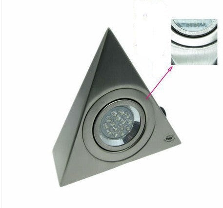 Hot LED Closet Cabinet Lamp Kitchen Under Cabinet Lighting Triangle Led Light Stainless Steel Downlight for Wardrobe Cupboard