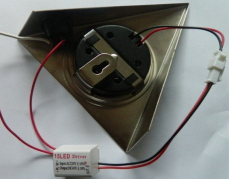 Hot LED Closet Cabinet Lamp Kitchen Under Cabinet Lighting Triangle Led Light Stainless Steel Downlight for Wardrobe Cupboard