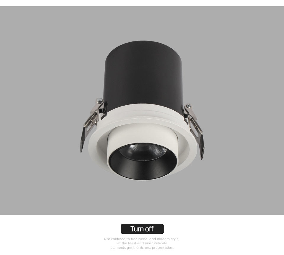 Aisilan LED Transformer downlight round extendable rotatable bendable recessed spot light COB AC90-260V