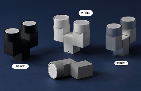 Indoor led downlight led gu10 180 adjustable double surface mount spotlight white/black ceiling light