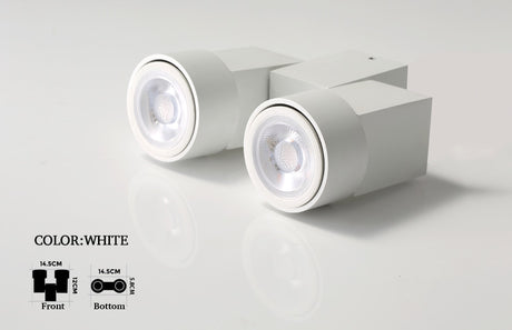 Indoor led downlight led gu10 180 adjustable double surface mount spotlight white/black ceiling light