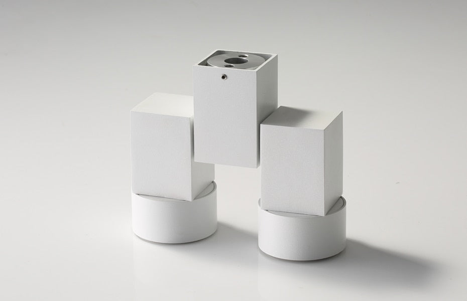 Indoor led downlight led gu10 180 adjustable double surface mount spotlight white/black ceiling light