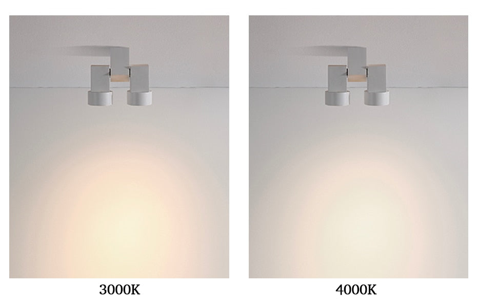 Indoor led downlight led gu10 180 adjustable double surface mount spotlight white/black ceiling light