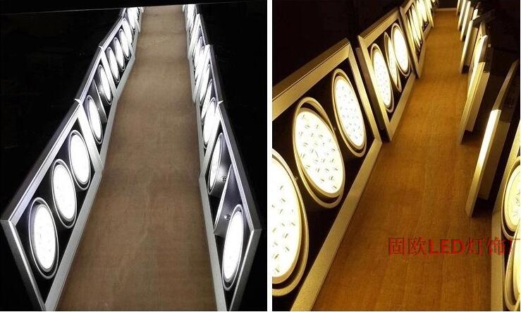 Double Dimmable Led downlight Spotlight 10w 20W 30W ac85-240V ceiling recessed Lights Indoor Lighting
