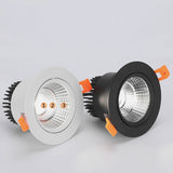 Round Dimmable Recessed COB LED Downlights 5W 7W 9W 12W 15W LED Ceiling Spot Lights AC85~265V LED Ceiling Lamps Indoor Lighting