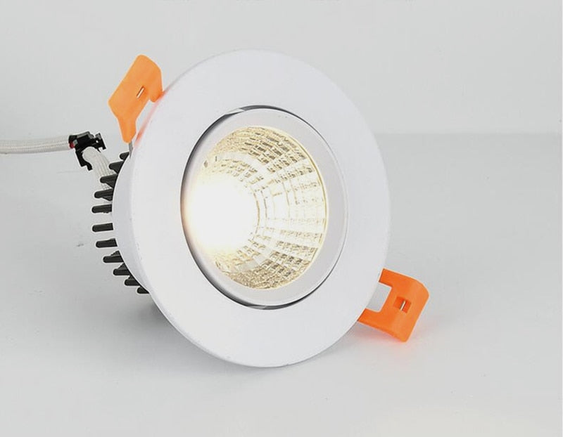 Round Dimmable Recessed COB LED Downlights 5W 7W 9W 12W 15W LED Ceiling Spot Lights AC85~265V LED Ceiling Lamps Indoor Lighting