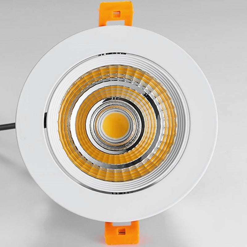 Round Dimmable Recessed COB LED Downlights 5W 7W 9W 12W 15W LED Ceiling Spot Lights AC85~265V LED Ceiling Lamps Indoor Lighting