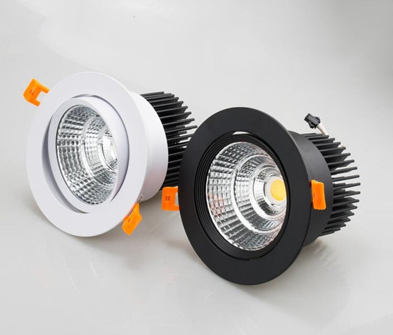 Round Dimmable Recessed COB LED Downlights 5W 7W 9W 12W 15W LED Ceiling Spot Lights AC85~265V LED Ceiling Lamps Indoor Lighting