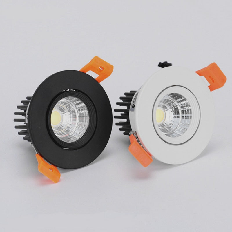 Round Dimmable Recessed COB LED Downlights 5W 7W 9W 12W 15W LED Ceiling Spot Lights AC85~265V LED Ceiling Lamps Indoor Lighting