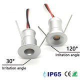 LED Mini Spotlight 15mm Cutout Recessed Lighting DC3V/12V IP65 Home Kitchen Ceiling Light 30D/120D Beam Angle