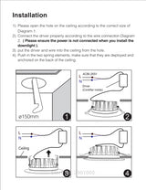 LED light Downlight dimmable smart Indoor living room light AC220V 18W RGB+CCT can Mobile phone/2.4G remote/wifi/voice control