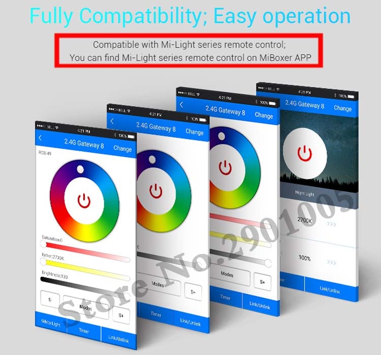 LED light Downlight dimmable smart Indoor living room light AC220V 18W RGB+CCT can Mobile phone/2.4G remote/wifi/voice control