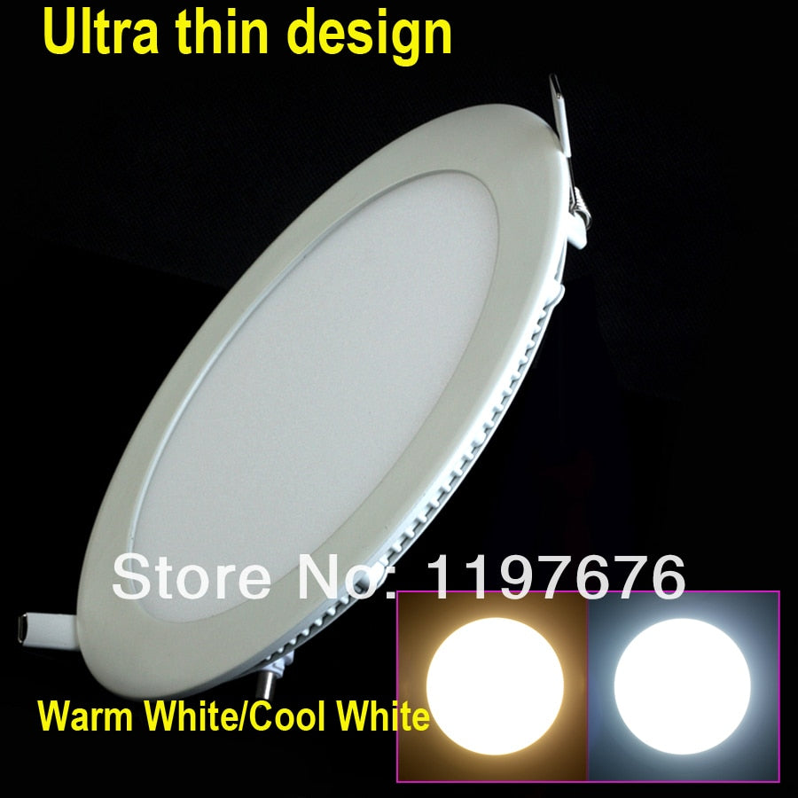 LED Downlight Recessed Kitchen Bathroom Lamp 85-265V 25W Round/Square LED Ceiling Panel light Warm/Natural/Cool White Free ship