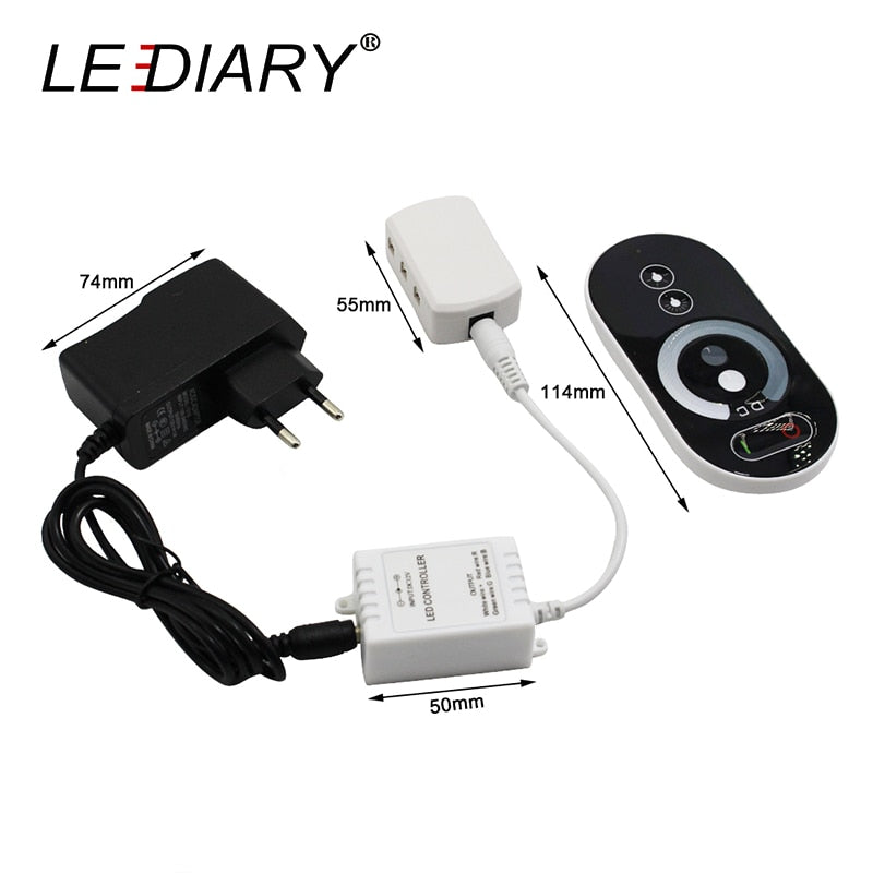 LEDIARY LED Mini Downlights Remote Control Dimmable White Spot Lamp 1.5W 110V-220V 27mm Cut Hole Size Indoor Cabinet Lighting