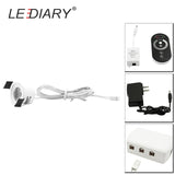 LEDIARY LED Mini Downlights Remote Control Dimmable White Spot Lamp 1.5W 110V-220V 27mm Cut Hole Size Indoor Cabinet Lighting