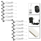 LEDIARY LED Mini Downlights Remote Control Dimmable White Spot Lamp 1.5W 110V-220V 27mm Cut Hole Size Indoor Cabinet Lighting